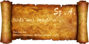 Számel Abbás névjegykártya